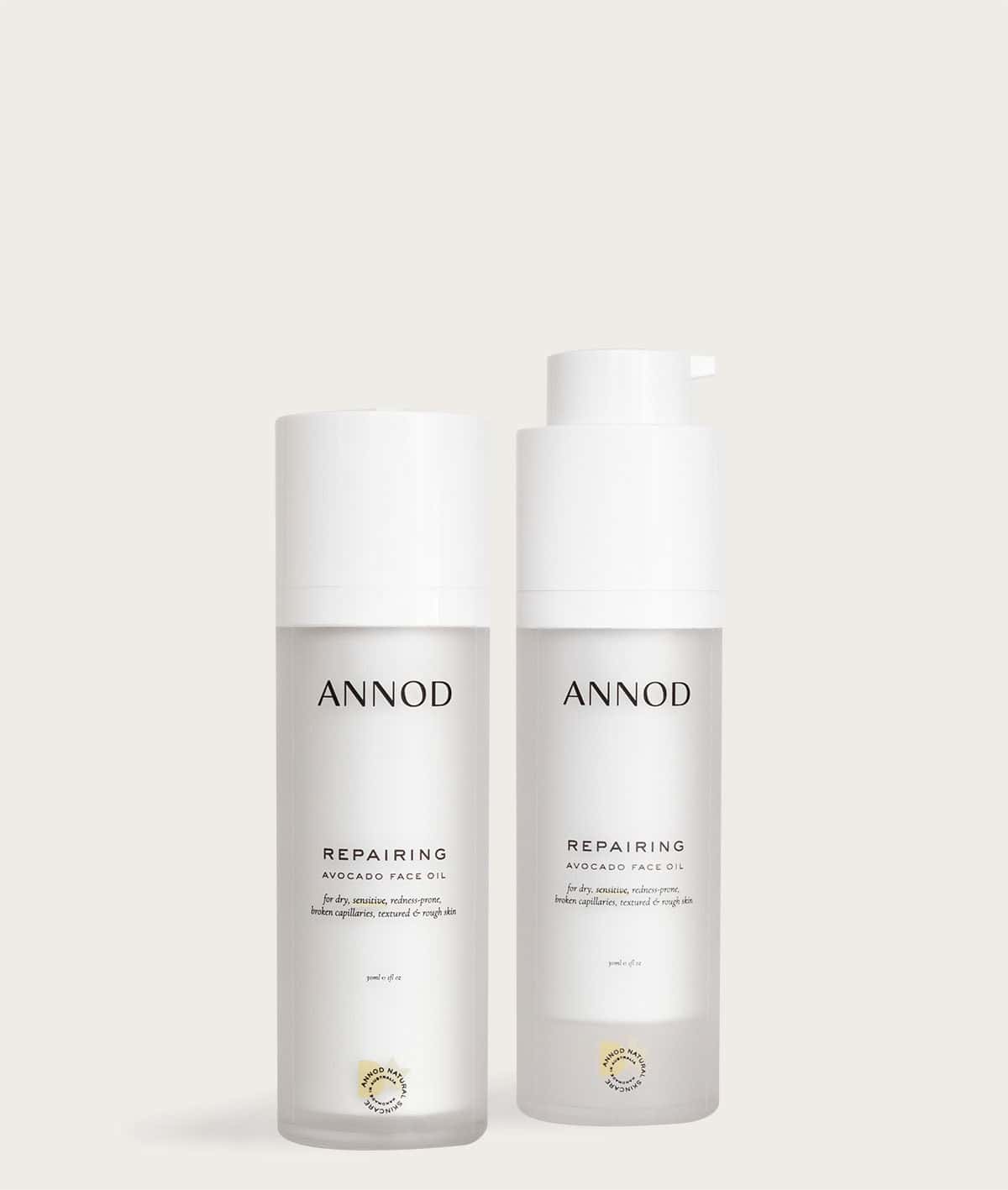 A set consisting two 30 ml bottles of Repairing Avocado Face Oil